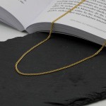 Goldkette als Panzerkette flach in Gelbgold 585 / 14K, 45 cm lang, 2,1 mm breit, Gewicht ca. 6.4 g.