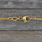 Goldkette als Zopfkette in Gelbgold 750 / 18K, 45 cm lang, 1,7 mm breit, Gewicht ca. 6.1 g.
