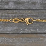 Goldkette als Zopfkette in Gelbgold 750 / 18K, 38 cm lang, 1,7 mm breit, Gewicht ca. 5.2 g.