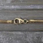 Goldkette als Schlangenkette in Gelbgold 750 / 18K, 34 cm lang, 1,9 mm breit, Gewicht ca. 7.4 g.