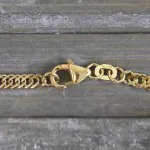Goldkette als Singapurkette in Bicolor Gelbgold / Weißgold 750 / 18K, 45 cm lang, 2,9 mm breit, Gewicht ca. 7.8 g.