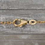 Armband als Ankerkette diamantiert in Gelbgold 750 / 18K, 22 cm lang, 1,8 mm breit, Gewicht ca. 5 g.