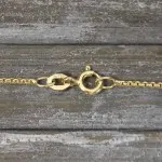 Goldkette als Venezianerkette rund geschlagen in Gelbgold 750 / 18K, 50 cm lang, 1,2 mm breit, Gewicht ca. 4.9 g.