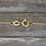 Goldkette als Venezianerkette rund geschlagen in Gelbgold 750 / 18K, 70 cm lang, 1,2 mm breit, Gewicht ca. 6.8 g.