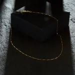Goldkette als Venezianerkette in Gelbgold 375 / 9K, 45 cm lang, 0,7 mm breit, Gewicht ca. 1.8 g.