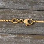 Goldkette als Venezianerkette in Gelbgold 750 / 18K, 42 cm lang, 1,2 mm breit, Gewicht ca. 5 g.