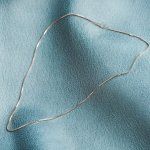 Goldkette als Venezianerkette in Weißgold 585 / 14K, 55 cm lang, 1,2 mm breit, Gewicht ca. 5.8 g.