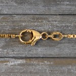 Goldkette als Venezianerkette in Gelbgold 750 / 18K, 38 cm lang, 1,4 mm breit, Gewicht ca. 6.8 g.