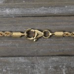 Goldkette als Kordelkette hohl in Gelbgold 750 / 18K, 45 cm lang, 2,1 mm breit, Gewicht ca. 3.4 g.