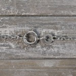 Goldkette als Ankerkette diamantiert Weißgold 333 / 8K, 40 cm lang, 1,7 mm breit, Gewicht ca. 3.7 g.