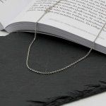 Goldkette als Ankerkette diamantiert in Weißgold 585 / 14K, 42 cm lang, 1,7 mm breit, Gewicht ca. 4.5 g.