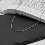 Goldkette als Ankerkette diamantiert Weißgold 333 / 8K, 42 cm lang, 1,7 mm breit, Gewicht ca. 3.8 g.