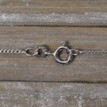 Goldkette als Panzerkette flach in Weißgold 333 / 8K, 38 cm lang, 1,4 mm breit, Gewicht ca. 2.3 g.