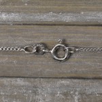 Goldkette als Panzerkette flach in Weißgold 333 / 8K, 85 cm lang, 1,4 mm breit, Gewicht ca. 5.1 g.