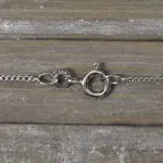 Goldkette als Panzerkette flach in Weißgold 333 / 8K, 90 cm lang, 1,4 mm breit, Gewicht ca. 5.4 g.