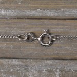 Goldkette als Panzerkette flach in Weißgold 333 / 8K, 40 cm lang, 1,4 mm breit, Gewicht ca. 2.4 g.