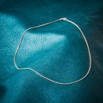 Goldkette als Bingokette in Weißgold 375 / 9K, 50 cm lang, 1,1 mm breit, Gewicht ca. 3.7 g.