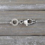 Goldkette als Bingokette in Weißgold 333 / 8K, 40 cm lang, 1,1 mm breit, Gewicht ca. 2.9 g.