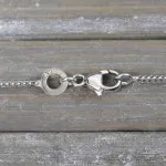 Goldkette als Bingokette in Weißgold 333 / 8K, 45 cm lang, 1,1 mm breit, Gewicht ca. 3.2 g.