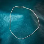 Goldkette als Bingokette in Weißgold 585 / 14K, 42 cm lang, 1,3 mm breit, Gewicht ca. 4.5 g.
