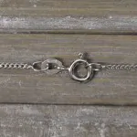 Goldkette als Panzerkette flach in Weißgold 375 / 9K, 70 cm lang, 1,4 mm breit, Gewicht ca. 4.5 g.