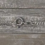 Goldkette als Panzerkette flach in Weißgold 375 / 9K, 50 cm lang, 2,1 mm breit, Gewicht ca. 6.4 g.