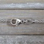 Goldkette als Ankerkette rund Weißgold 750 / 18K, 50 cm lang, 1,3 mm breit, Gewicht ca. 3.7 g.