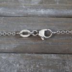 Goldkette als Ankerkette rund Weißgold 750 / 18K, 45 cm lang, 1,5 mm breit, Gewicht ca. 3.7 g.