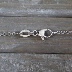 Goldkette als Ankerkette rund Weißgold 750 / 18K, 50 cm lang, 1,5 mm breit, Gewicht ca. 4.1 g.