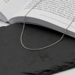 Goldkette als Ankerkette diamantiert in Weißgold 750 / 18K, 55 cm lang, 1,7 mm breit, Gewicht ca. 6.4 g.