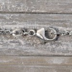 Goldkette als Panzerkette flach Weißgold 750 / 18K, 50 cm lang, 2,4 mm breit, Gewicht ca. 12 g.