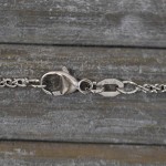 Goldkette als Zopfkette in Weißgold 750 / 18K, 60 cm lang, 1,7 mm breit, Gewicht ca. 8.6 g.