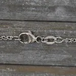 Goldkette als Zopfkette in Weißgold 750 / 18K, 36 cm lang, 1,7 mm breit, Gewicht ca. 5.1 g.
