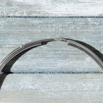 Ohrringe, Creolen, Weißgold 750 / 18K, Außendurchmesser 30 mm, Breite 2 mm, Gewicht ca. 1.3 g