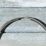 Ohrringe, Creolen, Weißgold 750 / 18K, Außendurchmesser 30 mm, Breite 2 mm, Gewicht ca. 1.3 g
