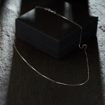 Goldkette als Venezianerkette in Weißgold 585 / 14K, 45 cm lang, 0,9 mm breit, Gewicht ca. 3.5 g.