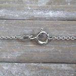 Goldkette als Ankerkette rund Weißgold 585 / 14K, 36 cm lang, 1,3 mm breit, Gewicht ca. 2.3 g.