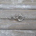 Goldkette als Ankerkette rund Weißgold 585 / 14K, 36 cm lang, 1,3 mm breit, Gewicht ca. 2.3 g.