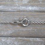 Goldkette als Ankerkette rund Weißgold 585 / 14K, 50 cm lang, 1,3 mm breit, Gewicht ca. 3.1 g.
