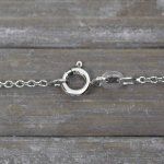 Goldkette als Ankerkette rund Weißgold 585 / 14K, 36 cm lang, 1,5 mm breit, Gewicht ca. 2.6 g.