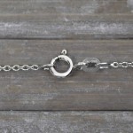 Goldkette als Ankerkette rund Weißgold 585 / 14K, 40 cm lang, 1,5 mm breit, Gewicht ca. 2.9 g.