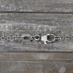 Goldkette als Ankerkette rund Weißgold 585 / 14K, 45 cm lang, 2 mm breit, Gewicht ca. 6.1 g.