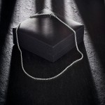 Goldkette als Ankerkette rund in Weißgold 585 / 14K, 90 cm lang, 2,4 mm breit, Gewicht ca. 16.4 g.