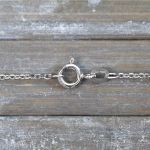 Goldkette als Ankerkette diamantiert in Weißgold 585 / 14K, 38 cm lang, 1,3 mm breit, Gewicht ca. 2.4 g.