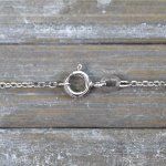 Goldkette als Ankerkette diamantiert in Weißgold 585 / 14K, 50 cm lang, 1,3 mm breit, Gewicht ca. 3.2 g.