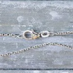 Goldkette als Ankerkette diamantiert in Weißgold 585 / 14K, 50 cm lang, 1,3 mm breit, Gewicht ca. 3.4 g.