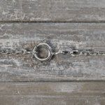 Goldkette als Ankerkette diamantiert in Weißgold 585 / 14K, 40 cm lang, 1,7 mm breit, Gewicht ca. 4.3 g.