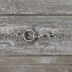 Goldkette als Ankerkette diamantiert in Weißgold 585 / 14K, 50 cm lang, 1,7 mm breit, Gewicht ca. 5.4 g.