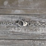 Goldkette als Ankerkette diamantiert in Weißgold 585 / 14K, 70 cm lang, 1,7 mm breit, Gewicht ca. 7.7 g.