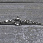 Goldkette als Panzerkette flach in Weißgold 585 / 14K, 85 cm lang, 1,4 mm breit, Gewicht ca. 6.0 g.